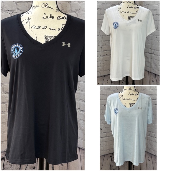3 Under Armour Women’s V-Neck Short Sleeve Tee (Size L/XL) - Picture 1 of 8